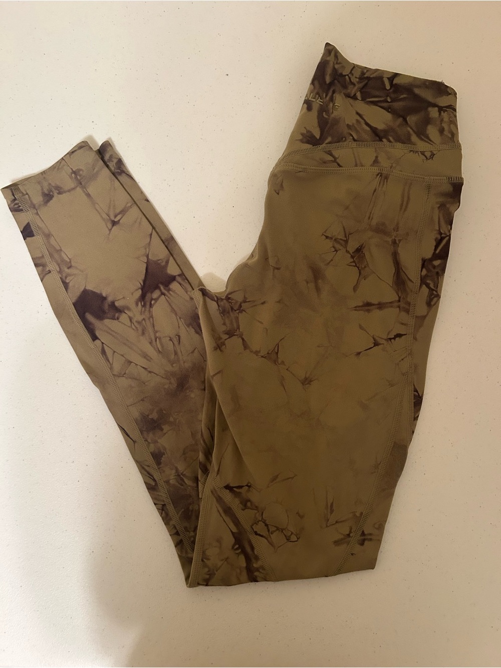 Alphalete Olive Green Tie-Dye Leggings